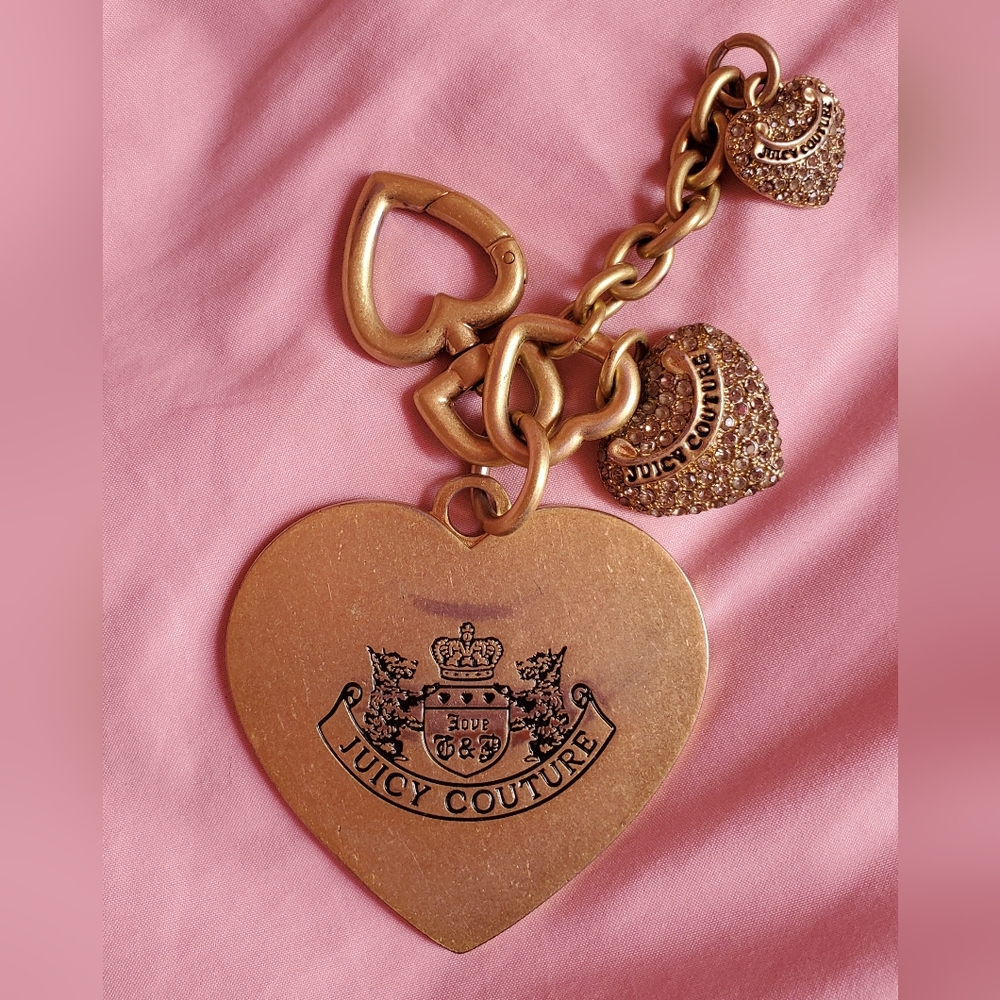 juicy couture key chain fob heart charm